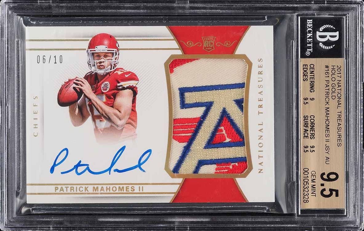 Gold 6/10 Patrick Mahomes Lamar Hunt patch gem
